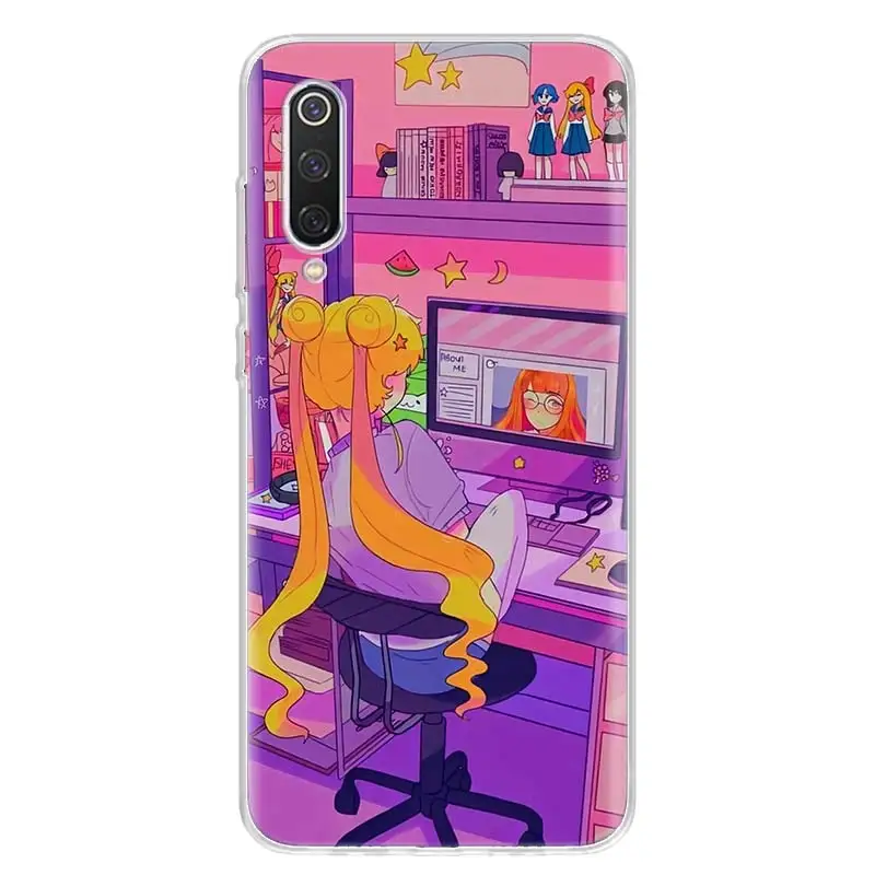 anime vaporwave glitch hot for xiaomi redmi note 10s 10 11s 11 9s 9 8t 8 pro phone case 11t 5g 11e 9t 7 6 5 5a 4x fundas cover c free global shipping