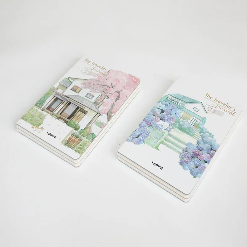 

Блокнот для зарисовок в виде дневника путешественника, большой блокнот с твердой обложкой, чистая бумага, блокнот в виде красивого дома, Под...