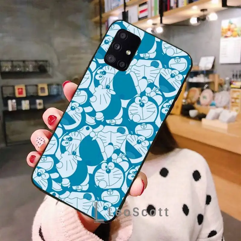 

Cute Cartoon Doraemon Phone Case For Samsung A50 A51 A71 A20E A20S S10 S20 S21 S30 Plus ultra 5G M11