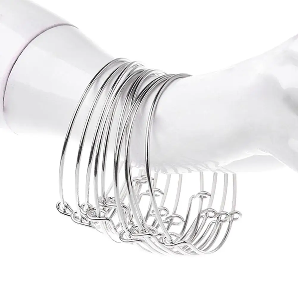 10 шт. женский Серебристый Регулируемый проволочный обмотанный расширяемый