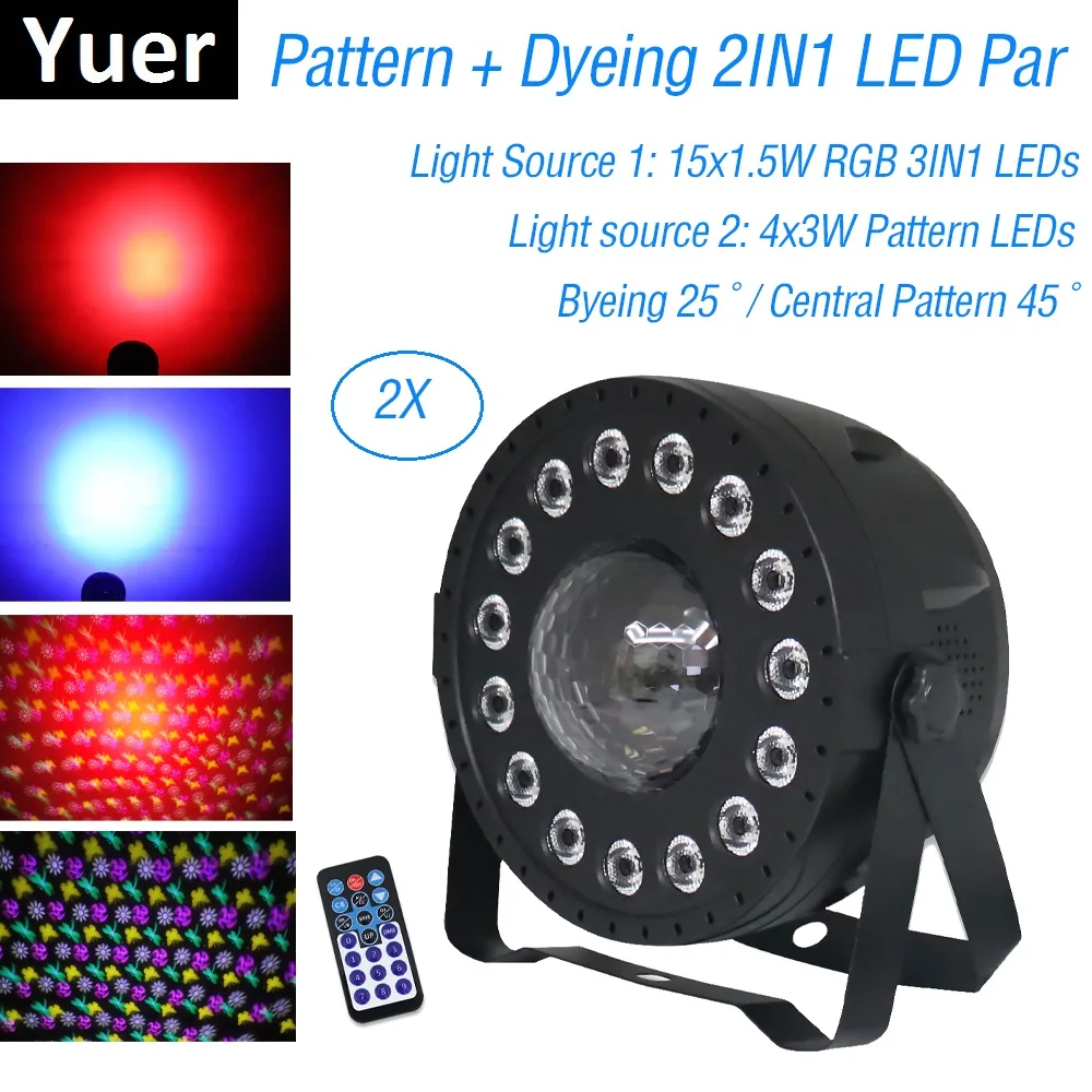 Pattern+Dyeing 2IN1 LED Par Lights 30W RGB LED Magic Ball Par Light Wash Disco Light DMX Controller For KTV Party Light Dj