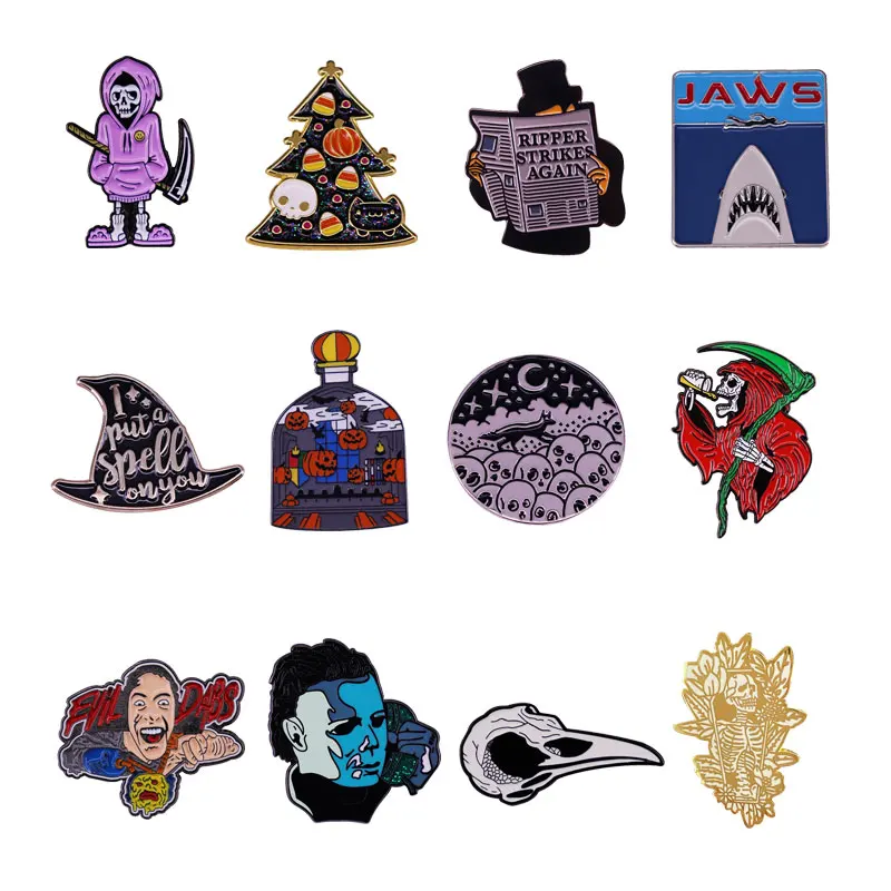 Страшный стиль эмалированная брошь оригинальный значок на лацкан джинсовая