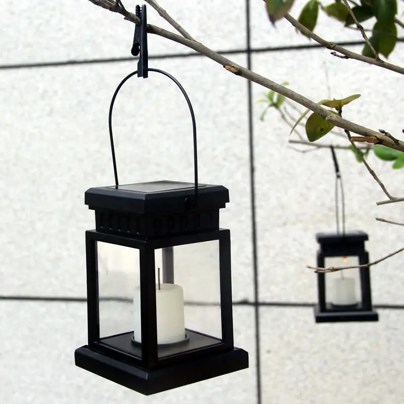

Outdoor Solar Powered LED twinkle Candle Lantern Outdoor Lamp Home Garden Decoration Light Warm Flame Flashing Tea Light