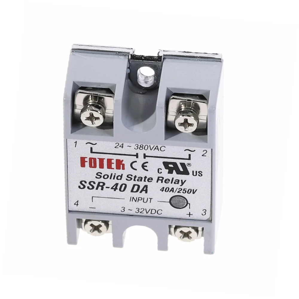 Твердотельное реле SSR 40DA 40A фактически 3 32V DC TO 24 380V AC твердотельный регулятор