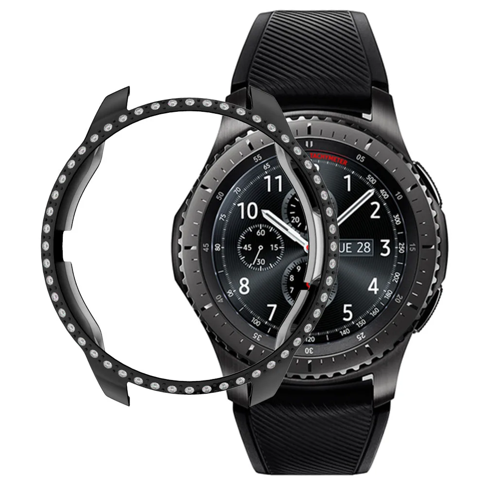 Чехол со стразами для samsung Galaxy Watch, 46 мм, 42 мм, бампер, аксессуары для умных часов, защитный корпус из поликарбоната, защитная рамка