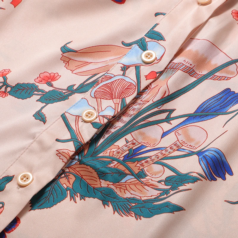 Женское вечернее платье рубашка AELESEEN розовое элегантное модельное с длинным