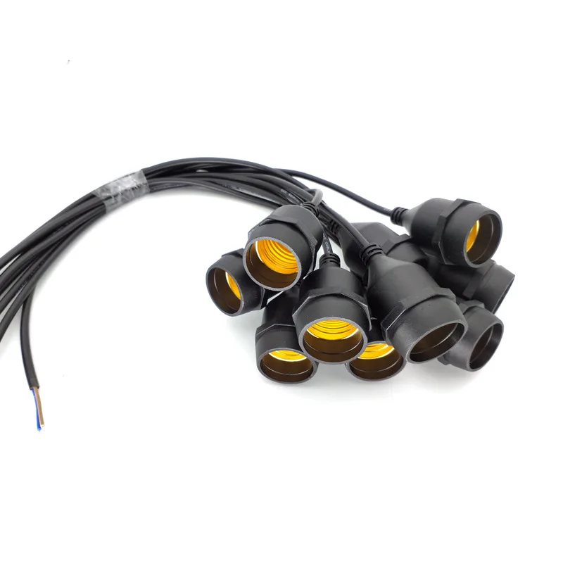 Водонепроницаемый светодиодный провод E27 уличный огнестойкий разъем с цоколем 20