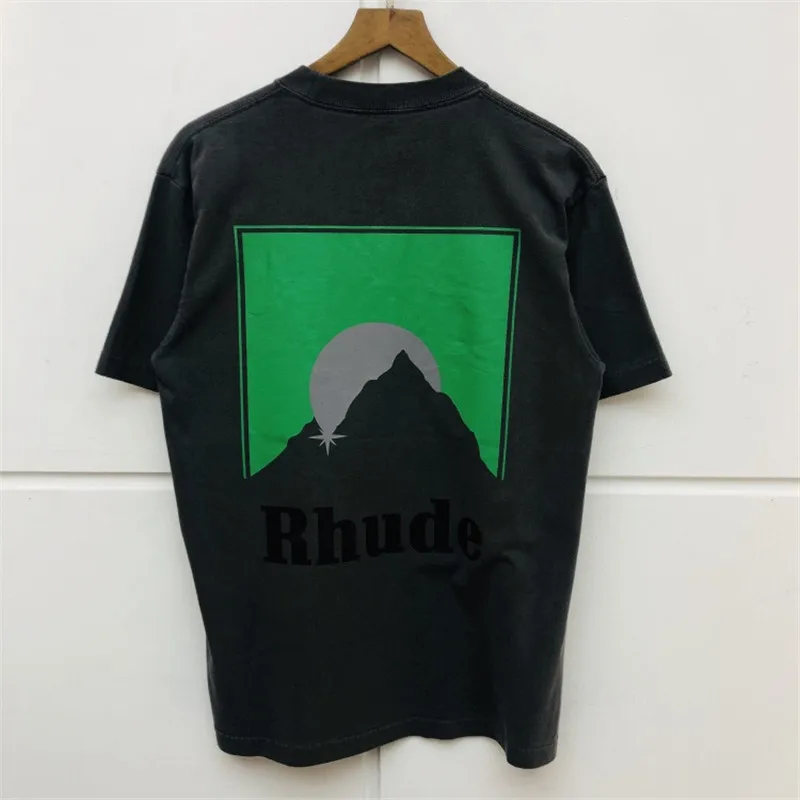 Футболки RHUDE мужские женские Япония высокое качество Rh Hair style логотип принт топ