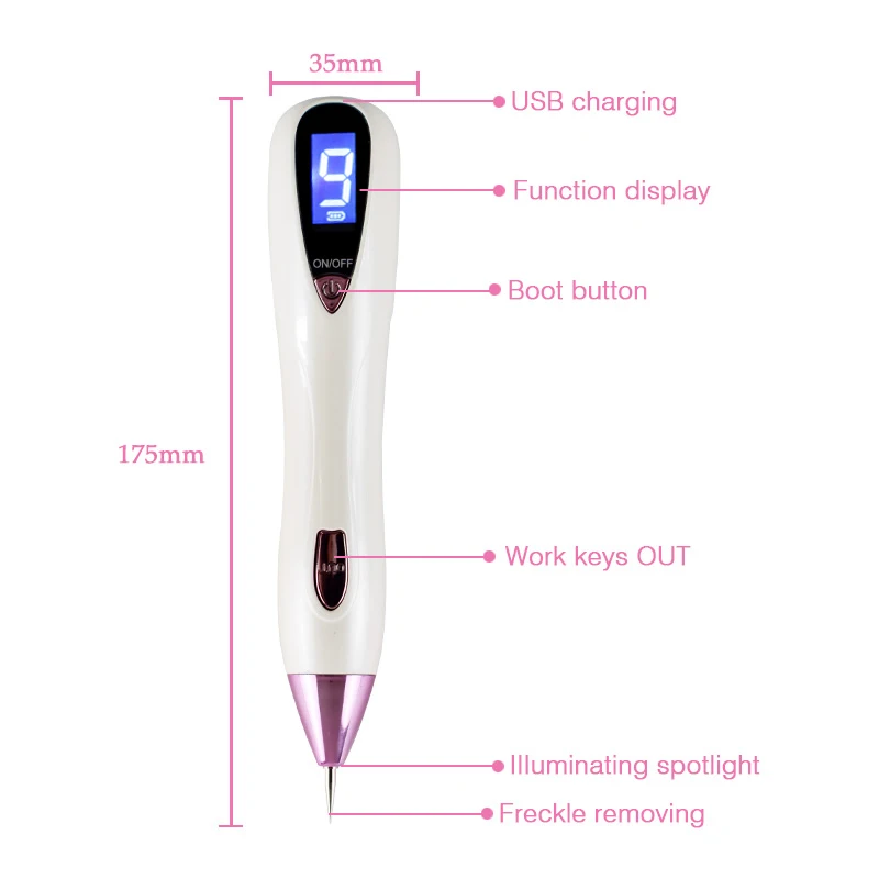 Плазменная ручка с 9 зубьями и ЖК дисплеем светодиодное освещение Лазерное