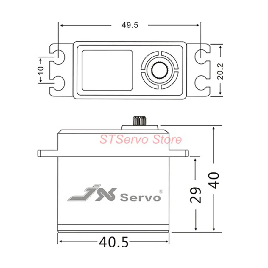 JX CLS6336HV 36kg Coreless 7.4v High Voltage Metal Gears Standard Digital Servo For Stanford Pupper Machine Dog Robot Arm Model - купить по