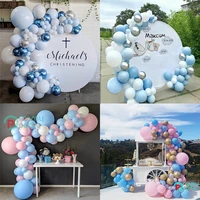 boy birthday decoration balloon garland arch kit blue white balloons for baby showers kids birthdays weddings party decorations