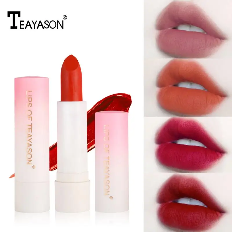 TEAYASON Fashion 6 цветов Матовая Ретро Красная персиковая помада макияж водостойкая