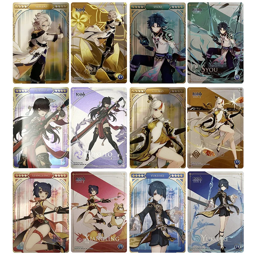 Genshin Impact Xiao Xiangling Paimon Dainsleif карточные Стикеры для косплея аниме аксессуары