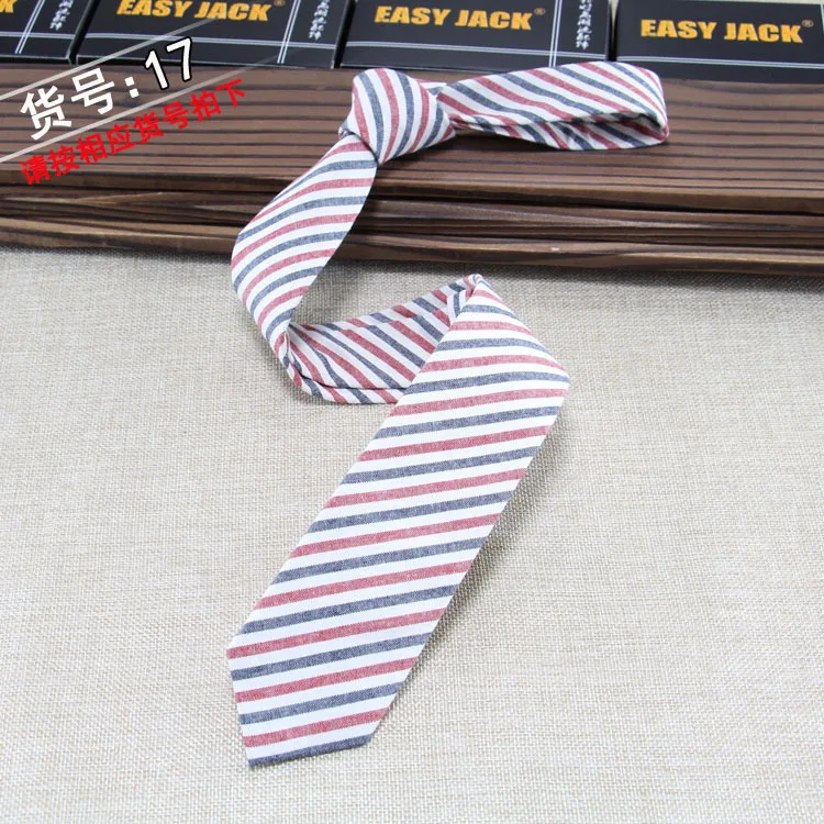 

Mens Tie Narrow Version of Cotton and Linen Necktie Male 6cm Formal Wear Business Casual Professional Work Check Father's Gift