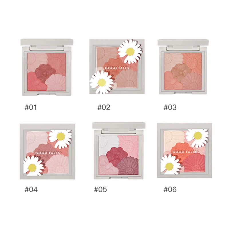 

6 Colors Matte Face Blusher Face Mineral Pigment Cheek Blusher Powder Makeup Professional Contour Shadow Pink Blusher TSLM1