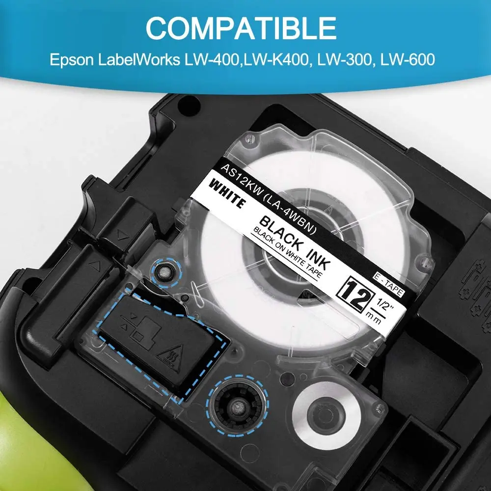 Labelife SC18Y черный на желтый Совместимый картридж для Epson Labelworks 18 мм x 8 м|tape cartridge|tape