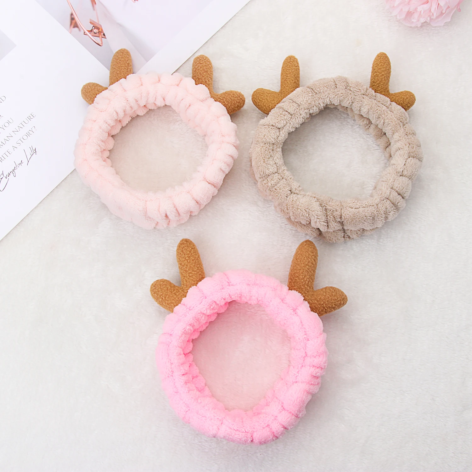 

1Pc Wash Face Hair Holder Hairbands Soft Warm Coral Fleece Bow Animal Ears Headband Women Girls Turban Fashion Hair Accessories