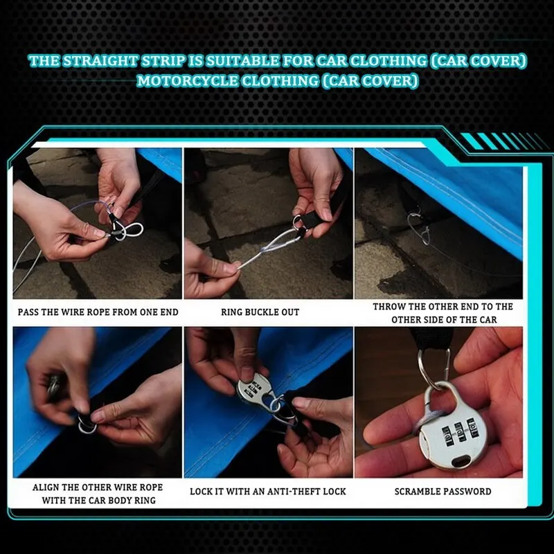 

Looped Bike Security Cable Braided Lock Cable for Combination Password Lock 2020