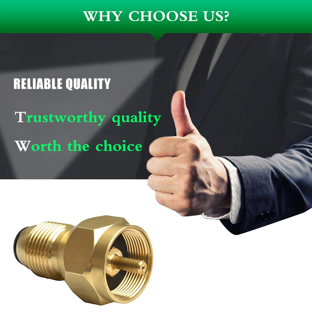 

Outdoor Adapter Propane Refill Regulator Solid Brass Regulator Refiller Canister Fill Coupler Propane Refill Adapter Practical