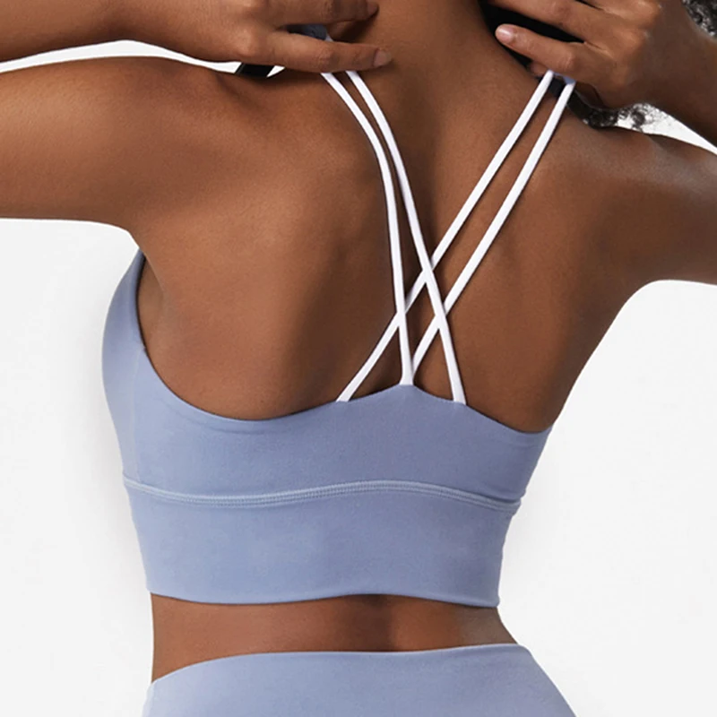 

Push Up Yoga Sports Bra Woman Shockproof Sports Top Slim Fit Running Yoga Bra Quick Dry Workout Gym Vest Sexy Back Fitness Top