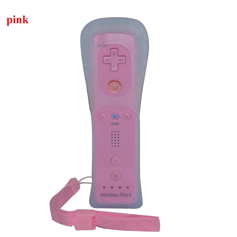

10pcs For Wii Built In Motion Plus Nunchuck For Nintendo For Wii Controle Silicone Soft Case Wireless Games Remote Controller