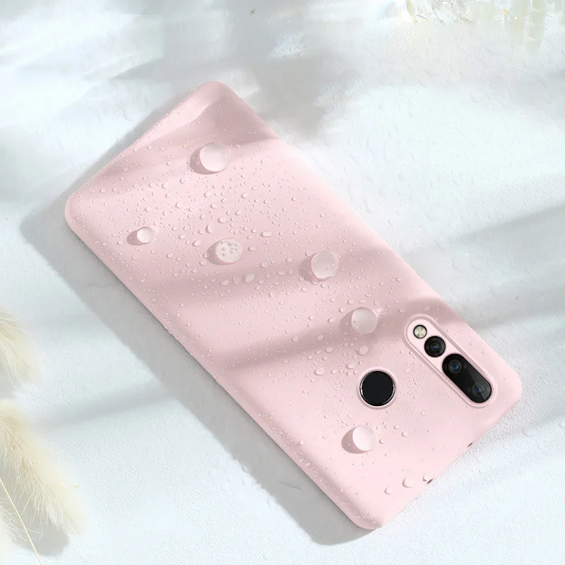 Модный чехол s жидкий силиконовый чехол для huawei P Smart P Smart Plus P Smart Z TPU Мягкий противоударный чехол Fundas - Цвет: LPink