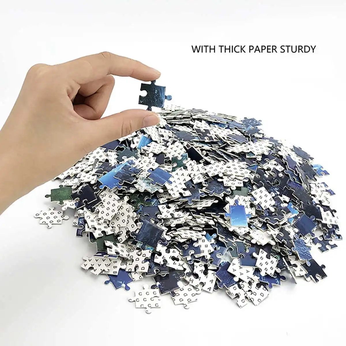 

1000 pcs/set Colorful Rainbow Round Geometrical Photo Puzzle Adult Kids DIY Educational Reduce Stress Toy Jigsaw Puzzle Paper