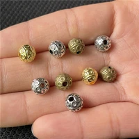 junkang 20pcs 8mm spacer beads horse point perforated middle diy handmade rosary necklace bracelet large wholesale jewelry