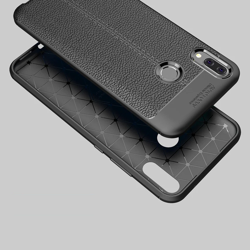 Роскошный ТПУ чехол UPaitou для Huawei Y7 Y6 Prime Pro Y5 Y9 2019 с кожаной текстурой силиконовый |
