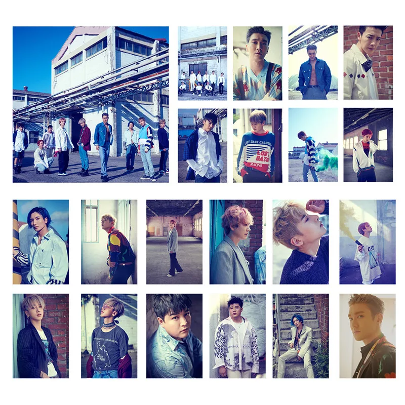 

30 Pcs / Set Kpop SUPER JUNIOR AB6IX Flying NU'EST SJ Stray Kids Group New Album Photo PVC Cards Self Made LOMO Card Photocard