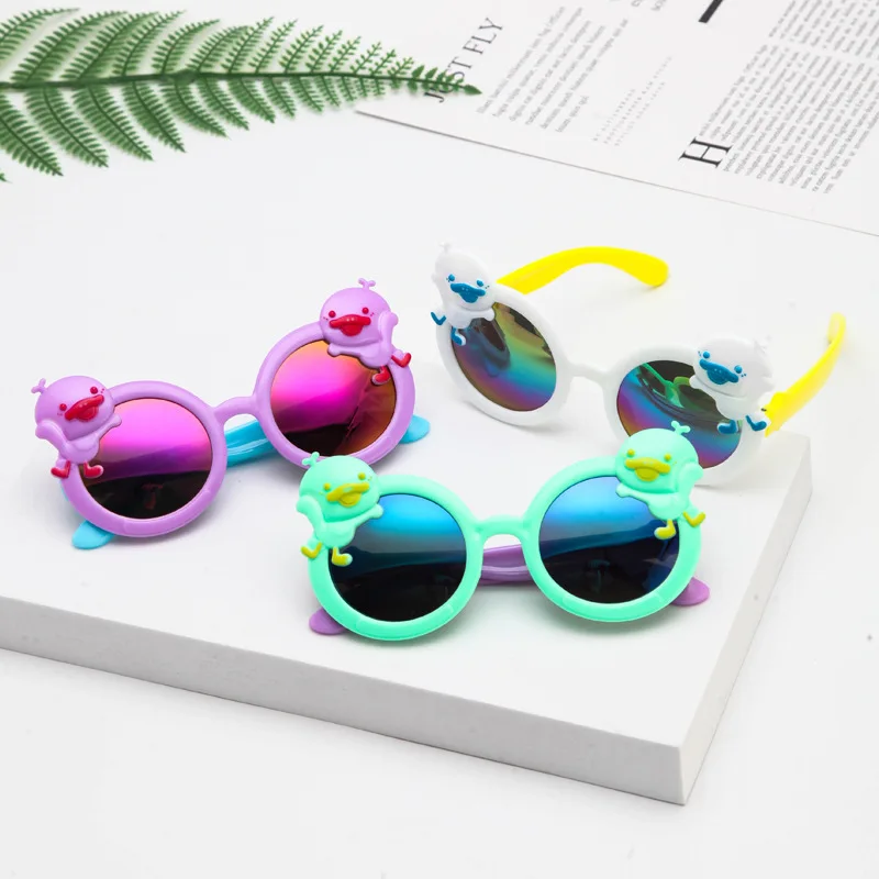 

Cute Cartoon Purple Green Kids Sunglasses Children Colored Lenses Trends 2021 Yellow Sun Glasses Girls Boys Baby Gifts Vogue