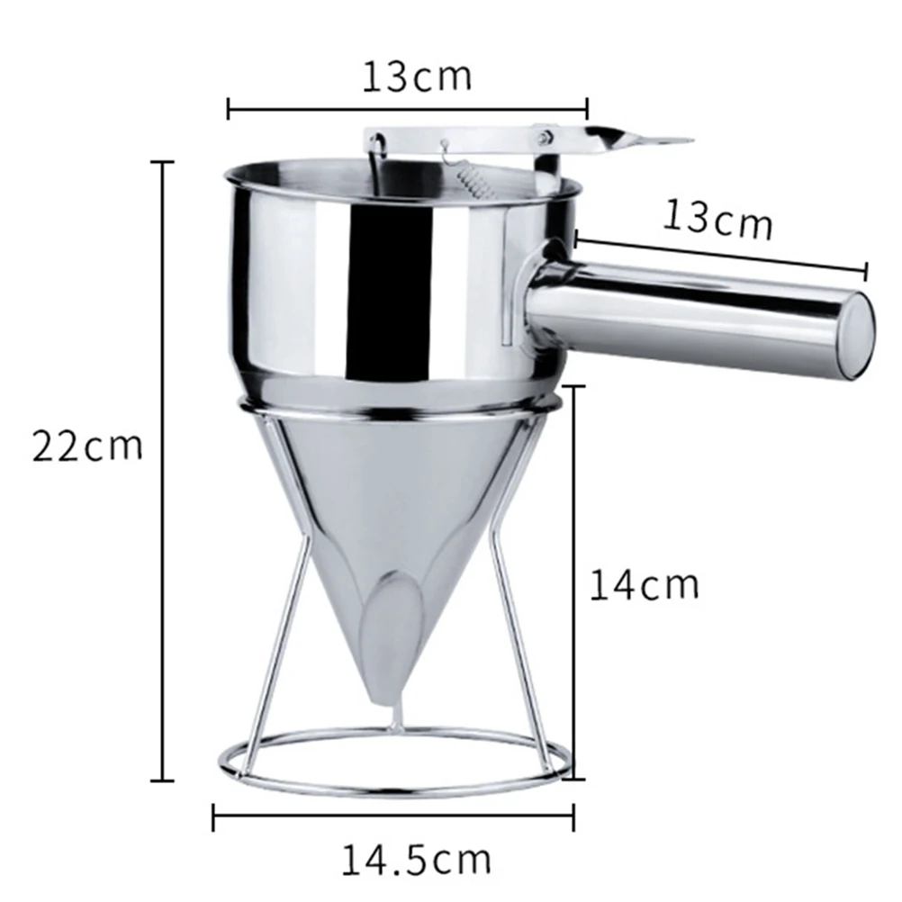 

Stainless Steel Piston Funnel with Support Octopus Balls Tool for Sauce Cream Dosing Funnel