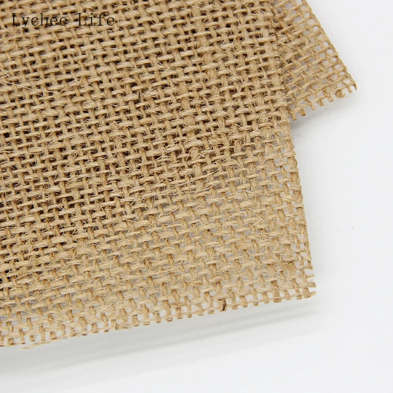 5Pcs/lot Natural Jute Thick Fabric For Vintage Table Mat DIY Sewing Craft Patchwork Handmade Materials | Дом и сад