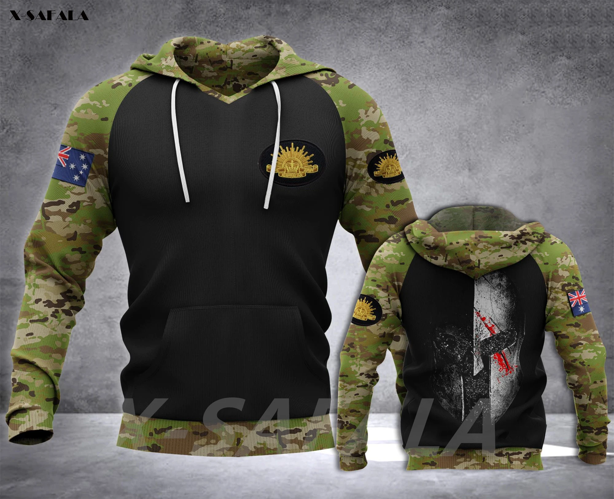 Женская толстовка с капюшоном и принтом в виде черепа | Мужская одежда