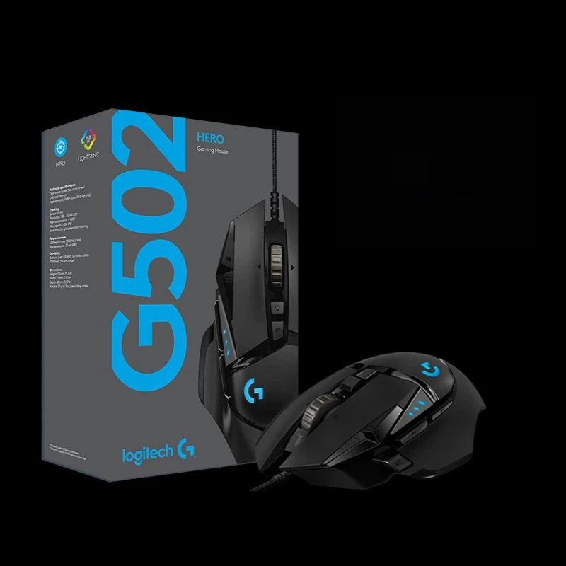 

GamerLogitech G502 HERO Optical HERO Sensor Mouse 16,000DPI Adjustable 11Programmable Buttons USB Wired Mechanical Gaming Mice