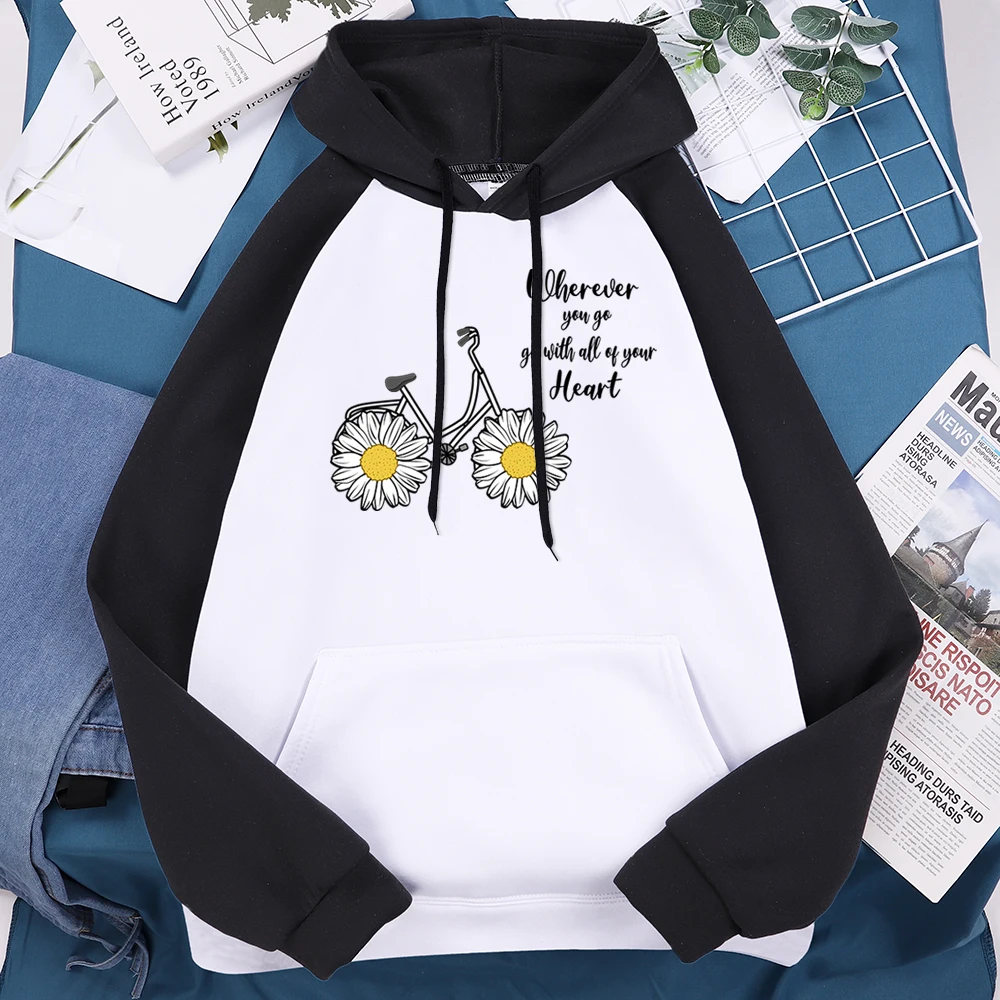 

Женская толстовка с капюшоном в стиле Харадзюку, свободная флисовая толстовка с капюшоном реглан в стиле хип-хоп, для улицы, куда бы вы ни на...