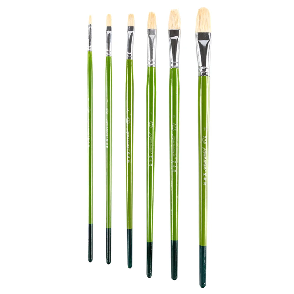 

1 Set/6PCS Professional Paint Brushes Set Watercolor Painting Brush Wooden Handle Oil Painting Brushes Painting Kit for Students