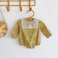 milancel 2021 autumn baby bodysuits long sleeve girls one piece lace collar girls outfit