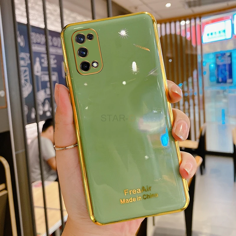 Luxury Shinny Plating Mirror Phone Case On For Oppo Realme C21 5 6 7 8 Pro 5g  C3 5i 6i 6s A5 A9 2020 Soft Silicone Back Cover