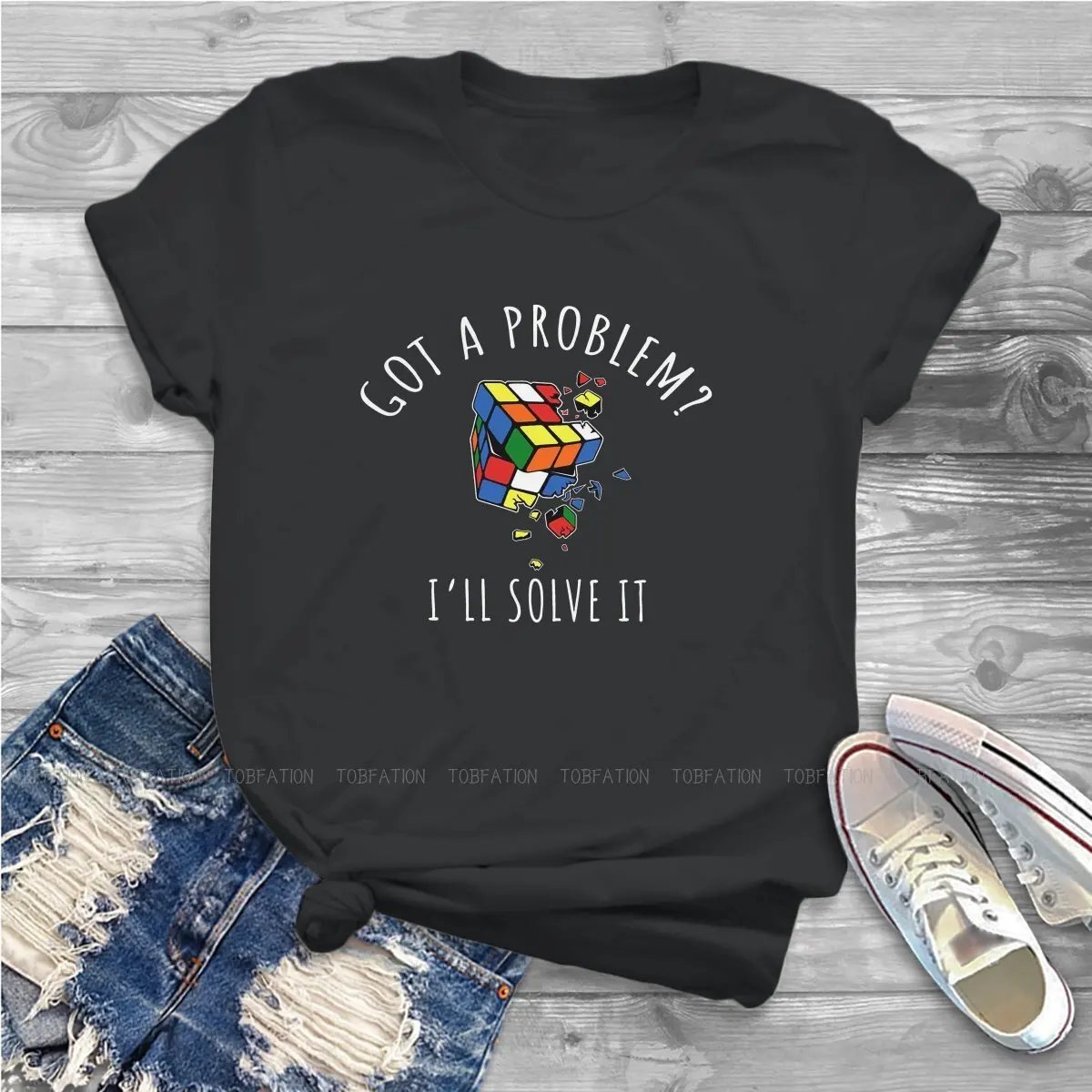 

Speed Cube Feminine Shirts Magic Cube T-shirt Kawaii Vintage Female Clothing