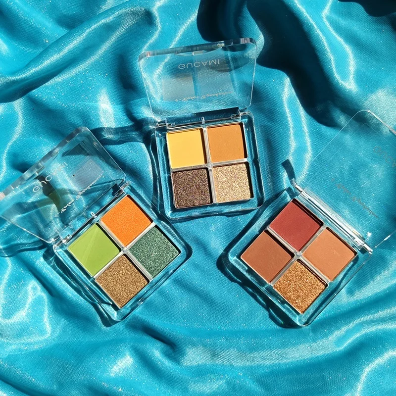 4 Цвета для палитры теней век пигментированные Матовый Блеск мерцающие тени