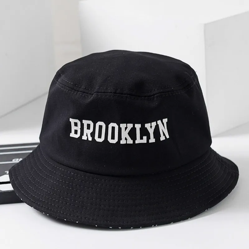 Панама Мужская/женская с надписью Brooklyn в стиле хип-хоп шапки для рыбаков уличная