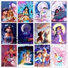 Алмазная живопись сделай сам, диснеевские бриллиантовые картины, Принцесса Жасмин, набор для мозаики из бриллиантов, украшение для дома Красавица и Чудовище