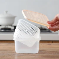 green onion ginger sliced fresh keeping box fruit vegetable storage box kitchen drain storage box with lid storage containers