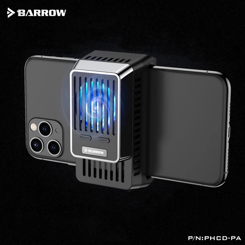 Barrow Mobile Phone Semiconductor Cooler Cellphone Heat Sink Cooling Fan With Back Light Portable Refrigerator 65~80MM PHCD-PA | Компьютеры