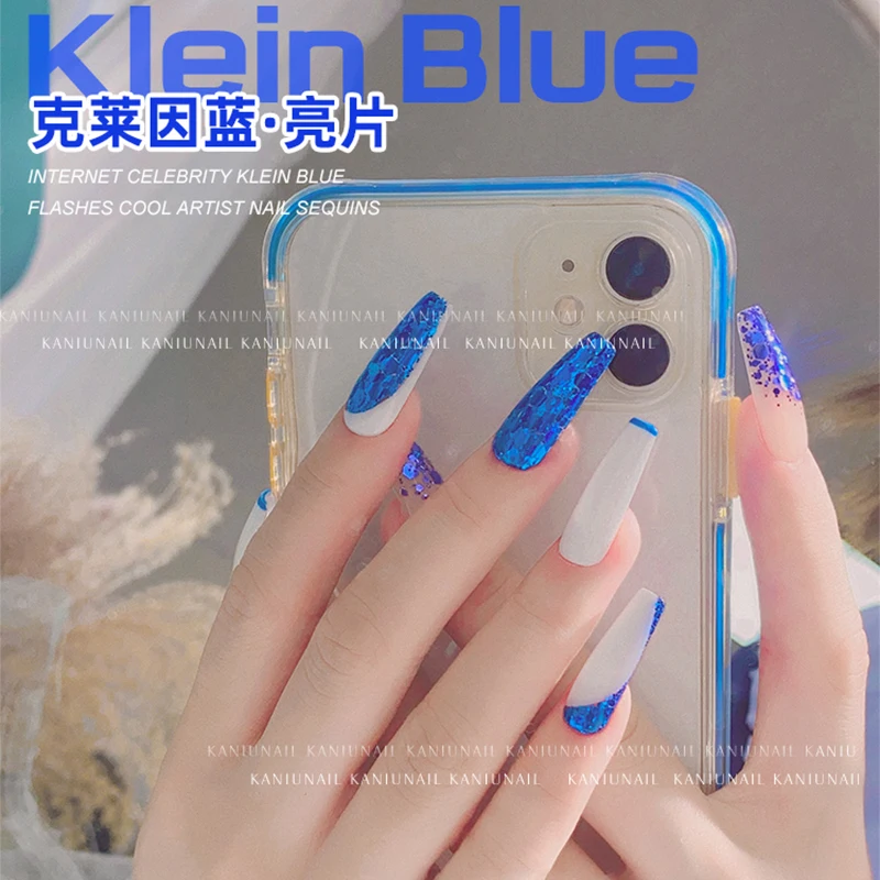 

KXY 50 г/пакет, разноцветные шестиугольные блестки, блестящие синие блестки для дизайна ногтей