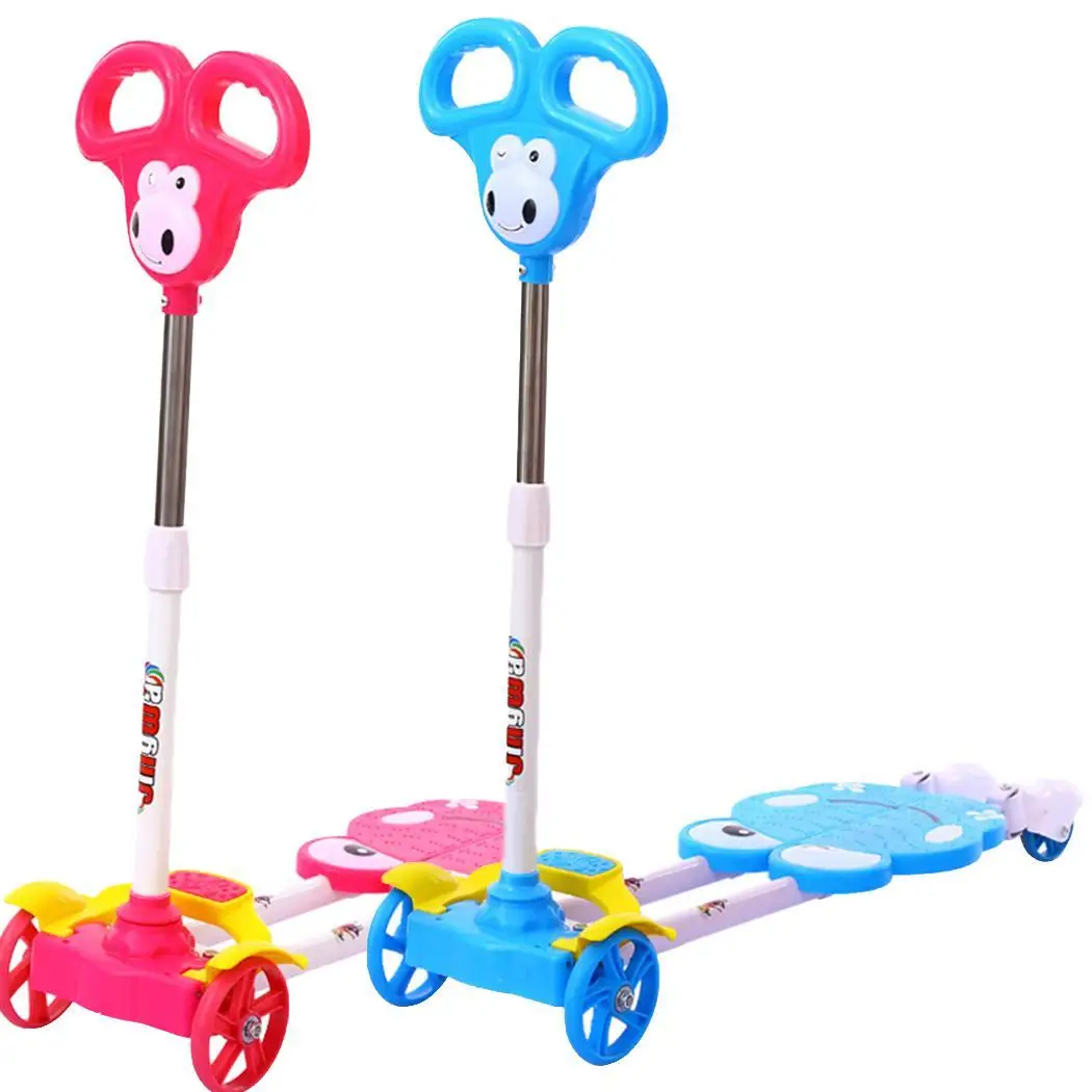 Children Four-Wheeled Scooter Outdoor Frog-Type Swing Kids Kick 75-85cm/29.5-33.5inch 2-8 Years old | Спорт и развлечения