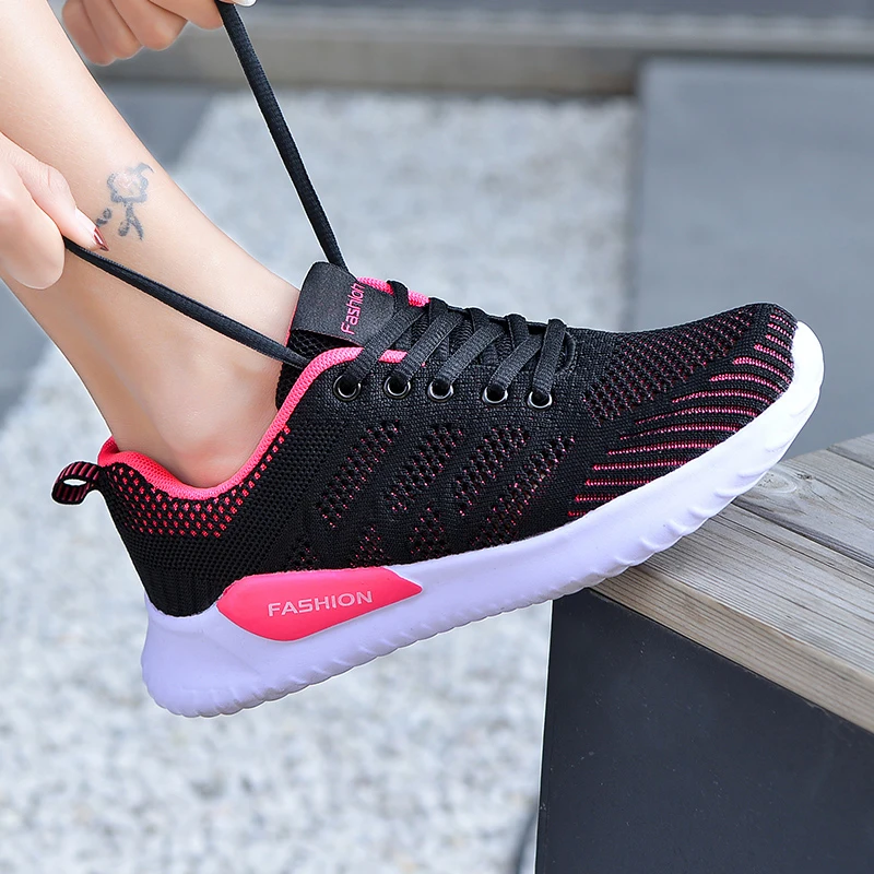 Tenis Feminino 2021 Sneakers Women Tennis Shoes Fashion Breathable Casual Walking Woman Sneakers Lace-Up Lightweight Tenis Shoe
