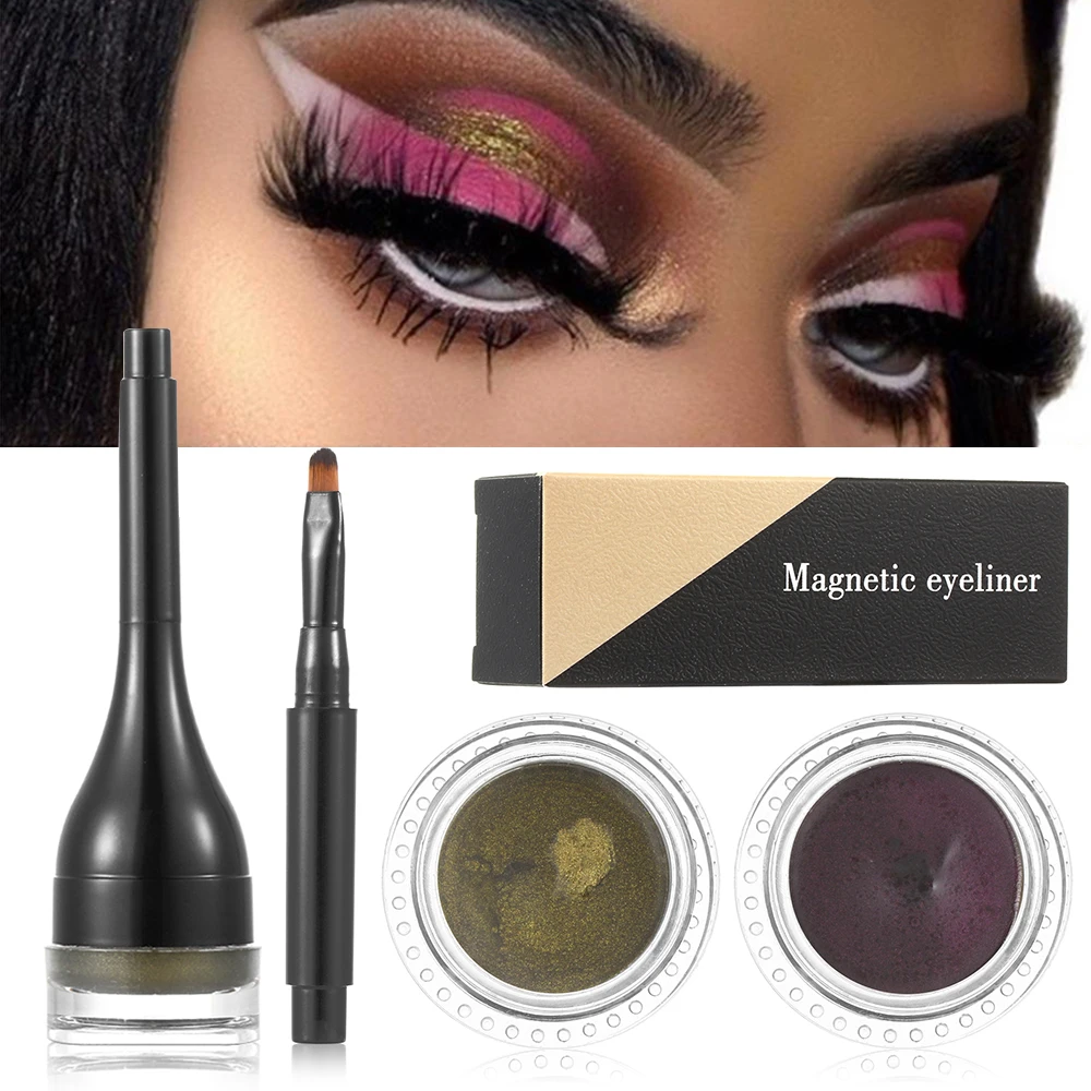 Водостойкая Подводка для глаз золотого и фиолетового цвета 4 прочная водостойкая