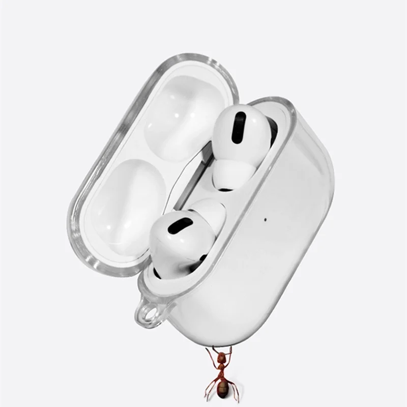 Прозрачный чехол для наушников с милым мультипликационным принтом s Apple Airpods